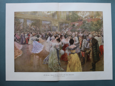 Art Print W Gause 1900 Imperator Franz Josef at the court ball